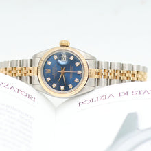 Carica l'immagine nel visualizzatore di Gallery, Rolex Lady-Datejust ref. 6917 - Blue Diamonds dial - Jubilee bracelet
