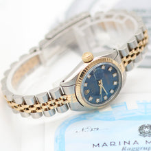 Carica l'immagine nel visualizzatore di Gallery, Rolex Lady-Datejust ref. 6917 - Blue Diamonds dial - Jubilee bracelet
