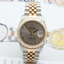 Bild in Galerie-Viewer laden, Rolex Datejust ref. 16203 Grey Roman Dial Jubilee Bracelet - Full set
