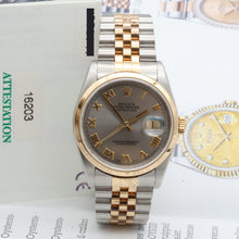 Bild in Galerie-Viewer laden, Rolex Datejust ref. 16203 Grey Roman Dial Jubilee Bracelet - Full set
