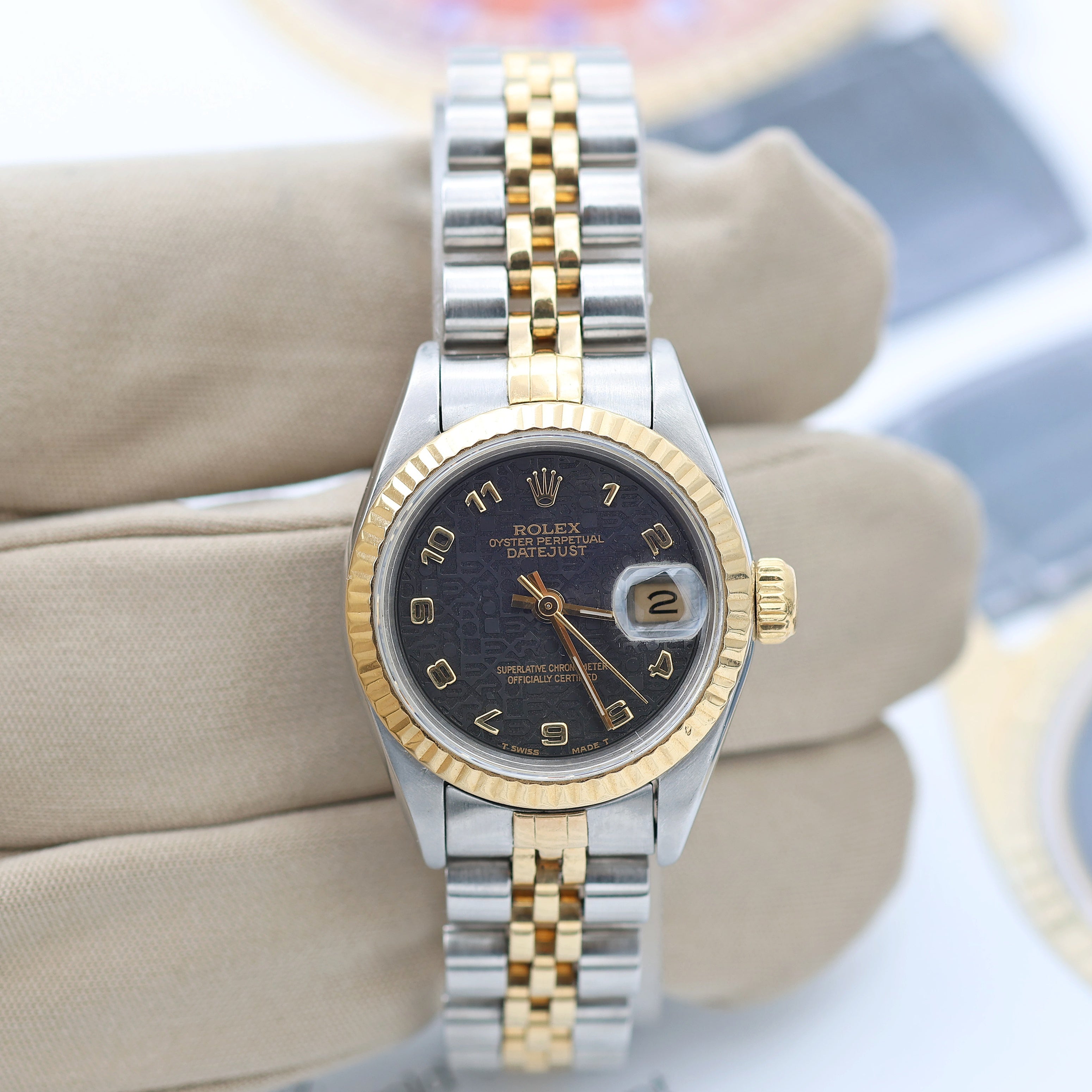 Rolex Lady-Datejust ref. 69173 - Brown Millennary/Computer Dial - Jubilee Bracelet