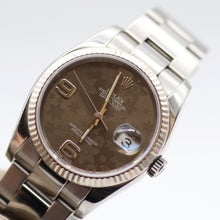 Cargar imagen en el visor de la galería, Rolex Datejust ref. 116234 Brown Flower Dial - Oyster - Only Watch
