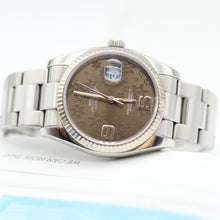 Cargar imagen en el visor de la galería, Rolex Datejust ref. 116234 Brown Flower Dial - Oyster - Only Watch
