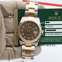 Carica l'immagine nel visualizzatore di Gallery, Rolex Datejust ref. 116233 Chocolate Concentric Dial Oyster Bracelet - Full set

