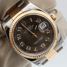 Carica l'immagine nel visualizzatore di Gallery, Rolex Datejust ref. 116233 Chocolate Concentric Dial Oyster Bracelet - Full set
