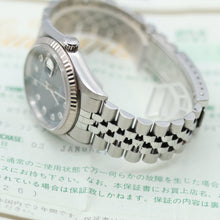 Cargar imagen en el visor de la galería, Rolex Datejust ref. 16234 Black (Circle) Diamonds Dial Jubilee Bracelet - Full Set

