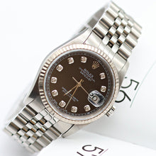 Cargar imagen en el visor de la galería, Rolex Datejust ref. 16234 Black (Circle) Diamonds Dial Jubilee Bracelet - Full Set
