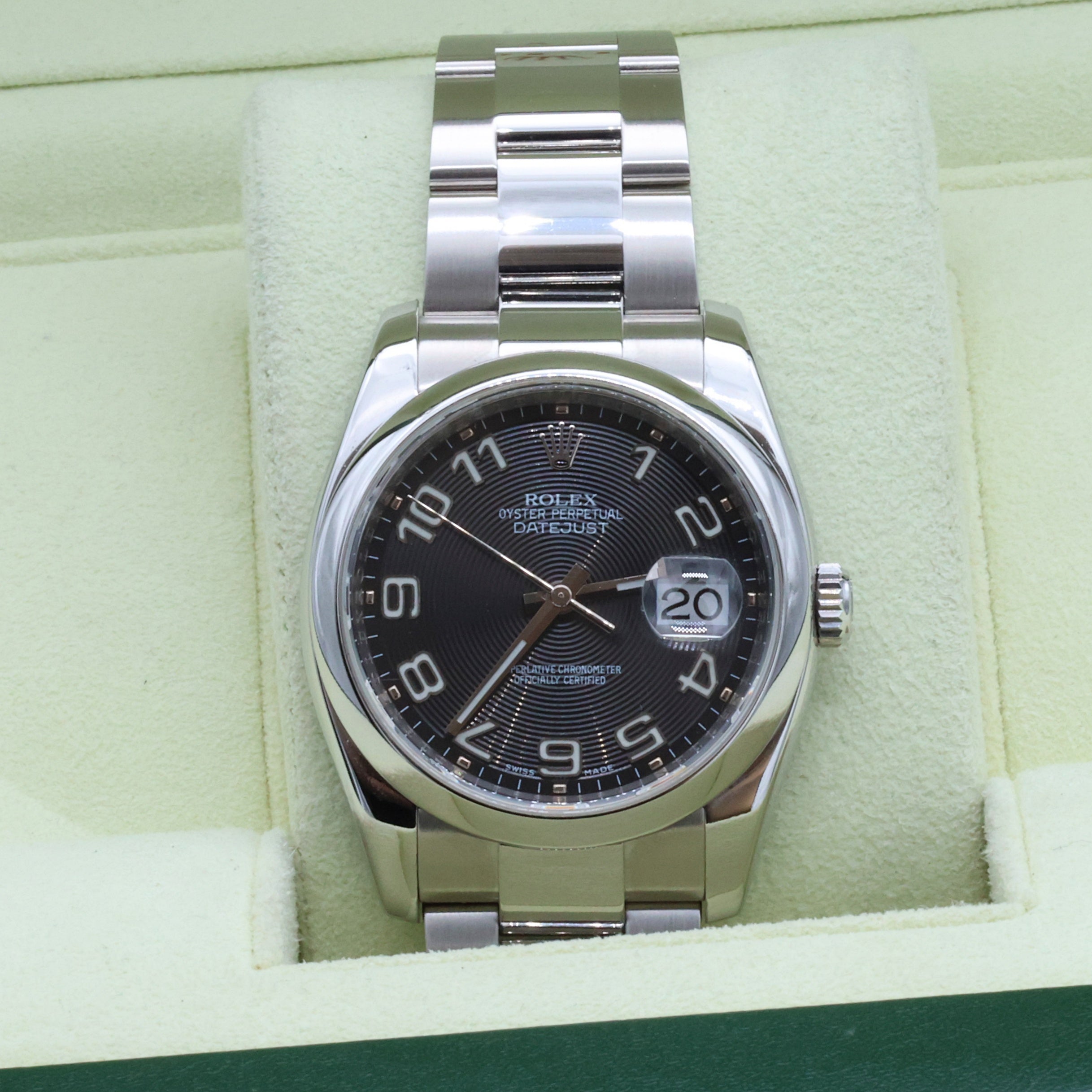 Rolex Datejust ref. 116200 Racing Concentric (Black) Dial - Oyster Bracelet - Full Set