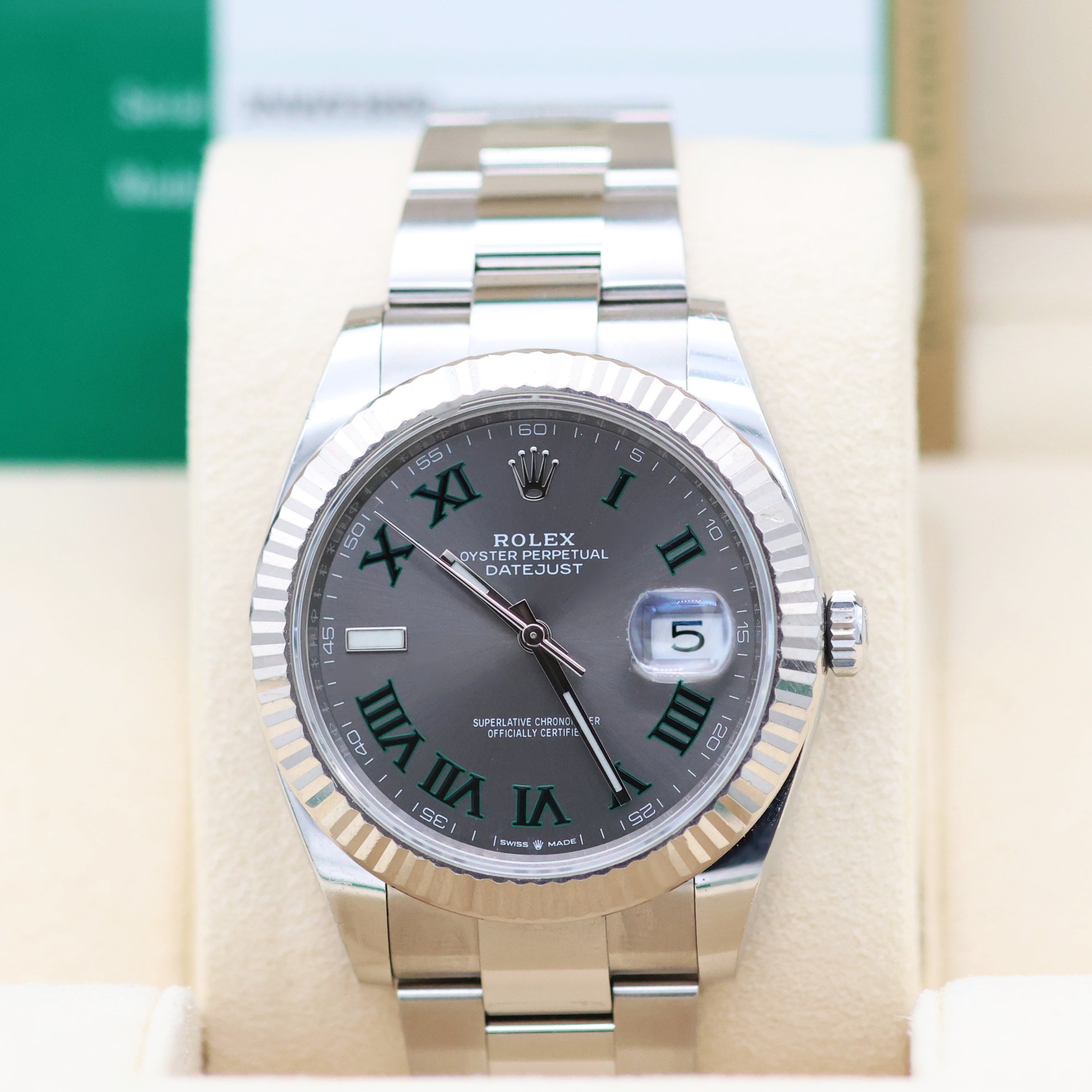 Rolex Datejust ref. 126334 Wimbledon Dial Oyster bracelet - Full Set