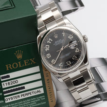 Load image into Gallery viewer, Rolex Datejust ref. 116200 Racing Concentric (Black) Dial - Oyster Bracelet - Full Set
