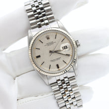 Załaduj obraz do przeglądarki galerii, Rolex Datejust 36 ref. 1601 White Gold Bezel - Linen Dial - Jubilee Bracelet
