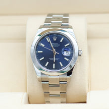 Carica l'immagine nel visualizzatore di Gallery, Rolex Datejust ref. 126300 Blue Dial Oyster bracelet - Full Set
