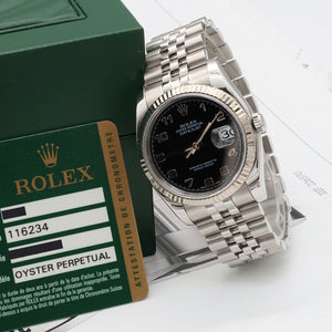 Rolex Datejust ref. 116234 Black Arabic Dial - Jubilee Bracelet - Full set
