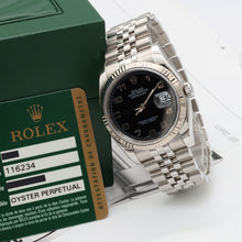 Load image into Gallery viewer, Rolex Datejust ref. 116234 Black Arabic Dial - Jubilee Bracelet - Full set
