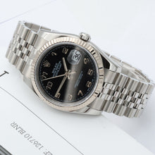 Load image into Gallery viewer, Rolex Datejust ref. 116234 Black Arabic Dial - Jubilee Bracelet - Full set
