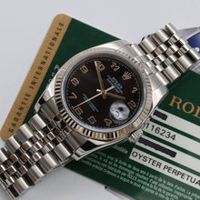 Load image into Gallery viewer, Rolex Datejust ref. 116234 Black Arabic Dial - Jubilee Bracelet - Full set
