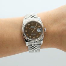 Load image into Gallery viewer, Rolex Datejust ref. 116234 Black Arabic Dial - Jubilee Bracelet - Full set
