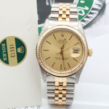 Load image into Gallery viewer, Rolex Datejust 36 ref. 16013 Champagne dial - Jubilee - Full Set
