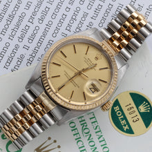 Load image into Gallery viewer, Rolex Datejust 36 ref. 16013 Champagne dial - Jubilee - Full Set
