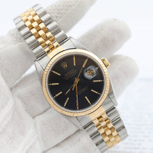Load image into Gallery viewer, Rolex Datejust 36 ref. 16233 Black Tapestry dial - Jubilee Bracelet - Full Set
