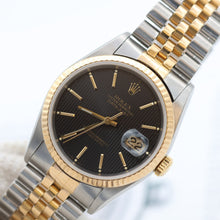 Load image into Gallery viewer, Rolex Datejust 36 ref. 16233 Black Tapestry dial - Jubilee Bracelet - Full Set
