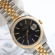 Load image into Gallery viewer, Rolex Datejust 36 ref. 16233 Black Tapestry dial - Jubilee Bracelet - Full Set
