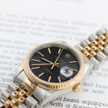 Load image into Gallery viewer, Rolex Datejust 36 ref. 16233 Black Tapestry dial - Jubilee Bracelet - Full Set
