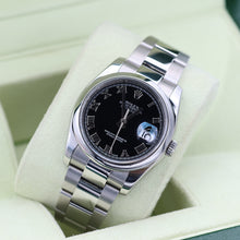 Załaduj obraz do przeglądarki galerii, Rolex Datejust ref. 116200 Black Roman Dial - Oyster Bracelet - Full Set
