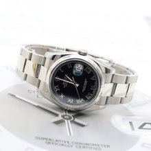 Załaduj obraz do przeglądarki galerii, Rolex Datejust ref. 116200 Black Roman Dial - Oyster Bracelet - Full Set
