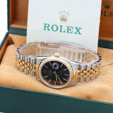Load image into Gallery viewer, Rolex Datejust 36 ref. 16233 Black Tapestry dial - Jubilee Bracelet - Full Set
