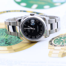 Załaduj obraz do przeglądarki galerii, Rolex Datejust ref. 116200 Black Roman Dial - Oyster Bracelet - Full Set

