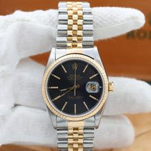 Load image into Gallery viewer, Rolex Datejust 36 ref. 16233 Black Tapestry dial - Jubilee Bracelet - Full Set
