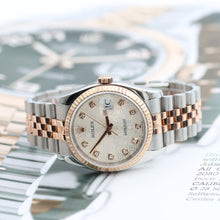 Load image into Gallery viewer, Rolex Datejust 36 ref. 116231 Millennary Diamonds Dial - Steel/Rose Gold Jubilee - Full Set
