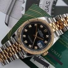 Ladda upp bild till gallerivisning, Rolex Datejust ref. 126233 - Black Diamonds Dial - Full Set
