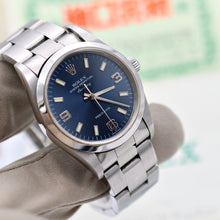 Load image into Gallery viewer, Rolex Air-King ref. 14000 Blue Arabic Dial 3-6-9 - Full Set
