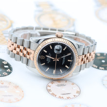 Załaduj obraz do przeglądarki galerii, Rolex Datejust 36 ref. 116231 Black Dial - Steel/Rose Gold Jubilee - Full Set
