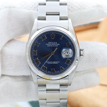 Load image into Gallery viewer, Rolex Datejust 36 ref. 16200 Blue Soleil Roman Dial Oyster Bracelet - Full Set

