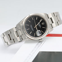 Cargar imagen en el visor de la galería, Rolex Date ref. 15200 Black Dial Oyster Bracelet - Full Set
