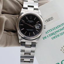 Cargar imagen en el visor de la galería, Rolex Date ref. 15200 Black Dial Oyster Bracelet - Full Set
