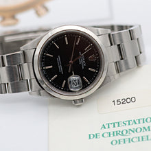 Cargar imagen en el visor de la galería, Rolex Date ref. 15200 Black Dial Oyster Bracelet - Full Set
