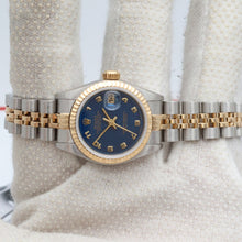 Cargar imagen en el visor de la galería, Rolex Datejust Lady ref. 69173 Steel/Gold - Blue Millennary Dial - Jubilee Bracelet
