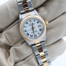 Załaduj obraz do przeglądarki galerii, Rolex Datejust Lady ref. 69173 Steel/Gold - Oyster Bracelet - Buckley White Dial
