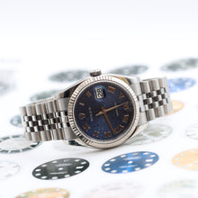 Załaduj obraz do przeglądarki galerii, Rolex Datejust ref. 116234 Blue Roman Millennary Dial - Jubilee - Full Set
