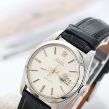 Load image into Gallery viewer, Rolex Precision ref. 6694 - Silver Dial with Golden Indexes - Leather Strap
