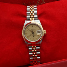 Indlæs billede til gallerivisning Rolex Datejust Lady ref. 69173 Steel/Gold- Jubilee Bracelet - Champagne Linen Dial - Full Set
