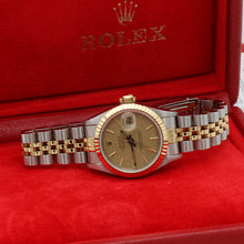 Indlæs billede til gallerivisning Rolex Datejust Lady ref. 69173 Steel/Gold- Jubilee Bracelet - Champagne Linen Dial - Full Set
