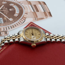 Indlæs billede til gallerivisning Rolex Datejust Lady ref. 69173 Steel/Gold- Jubilee Bracelet - Champagne Linen Dial - Full Set
