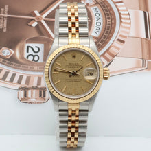 Indlæs billede til gallerivisning Rolex Datejust Lady ref. 69173 Steel/Gold- Jubilee Bracelet - Champagne Linen Dial - Full Set

