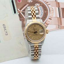 Indlæs billede til gallerivisning Rolex Datejust Lady ref. 69173 Steel/Gold- Jubilee Bracelet - Champagne Linen Dial - Full Set
