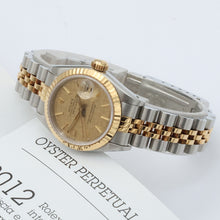 Indlæs billede til gallerivisning Rolex Datejust Lady ref. 69173 Steel/Gold- Jubilee Bracelet - Champagne Linen Dial - Full Set
